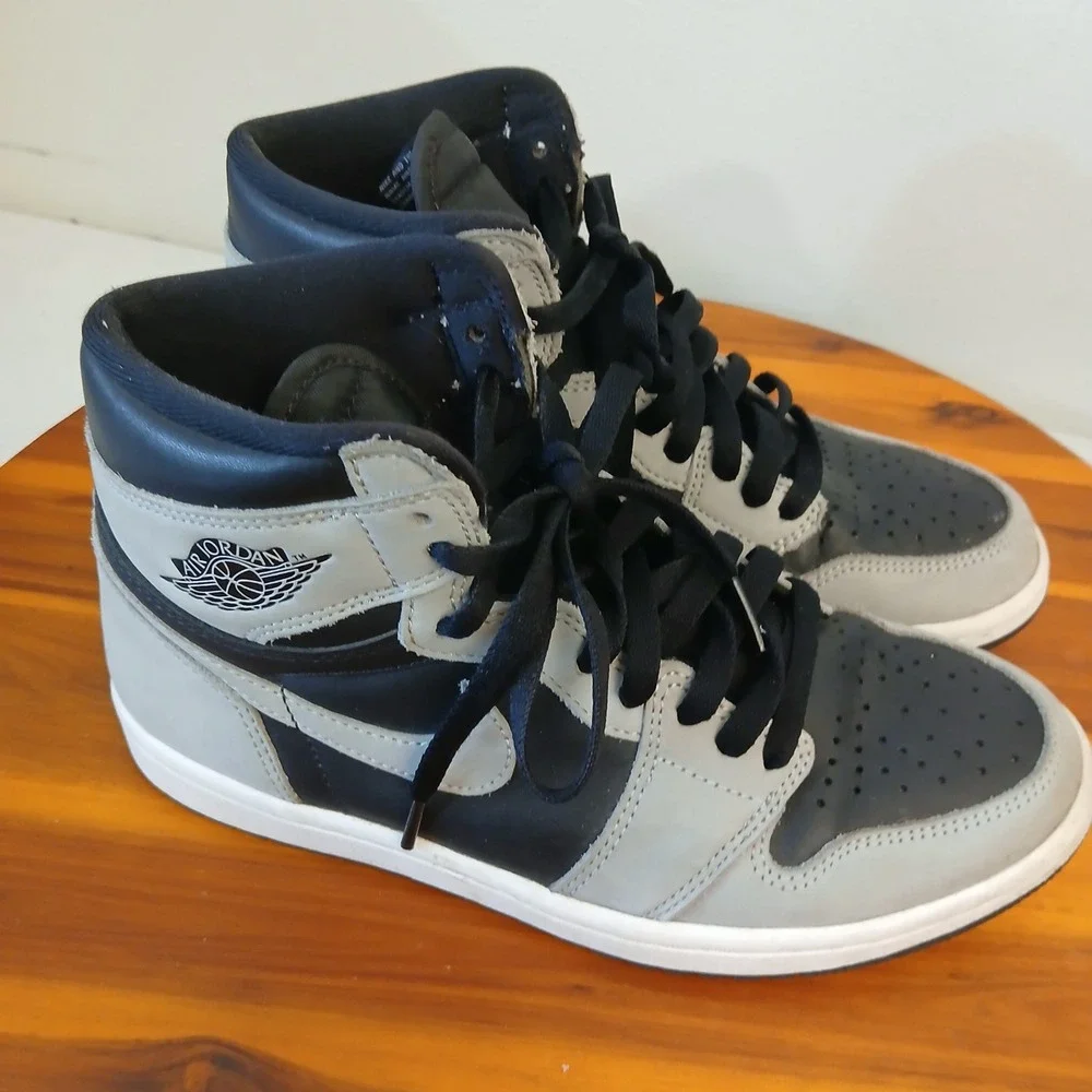 Jordan 1 Retro High OG Shadow 2.0 Mens 7 Grey Black Running Shoes 555088-035